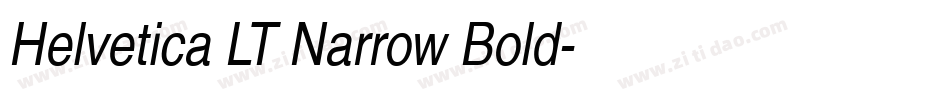 Helvetica LT Narrow Bold字体转换